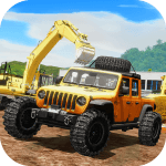 Heavy Machines & Construction Logo