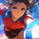 Volley Girls: Volleyball SPIKE Logo
